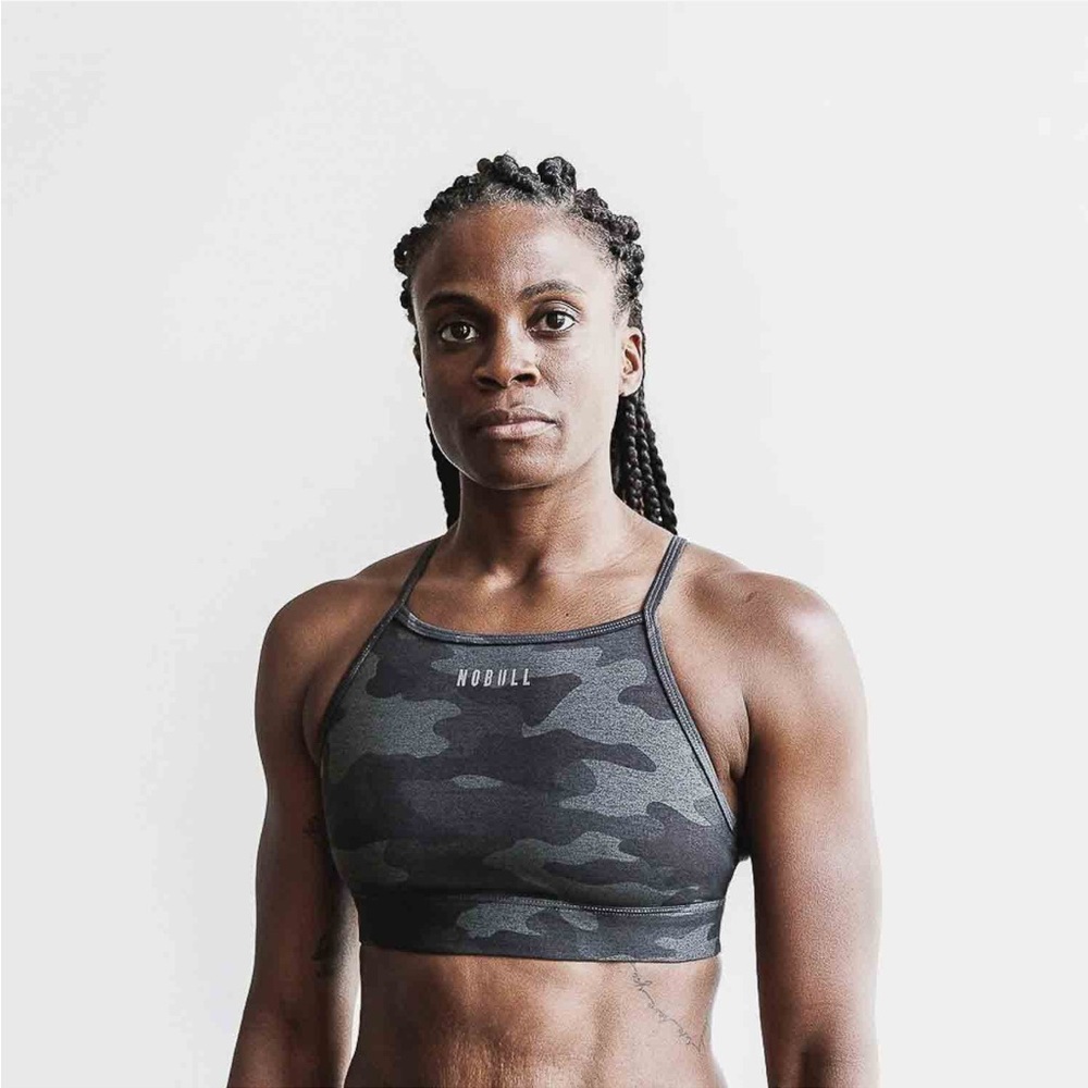 Large camo sports bra